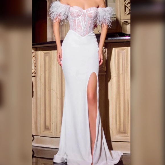 Portia and Scarlett Dresses & Skirts - Sexy lace corset and velvet corset feather wedding, reception engagement or prom